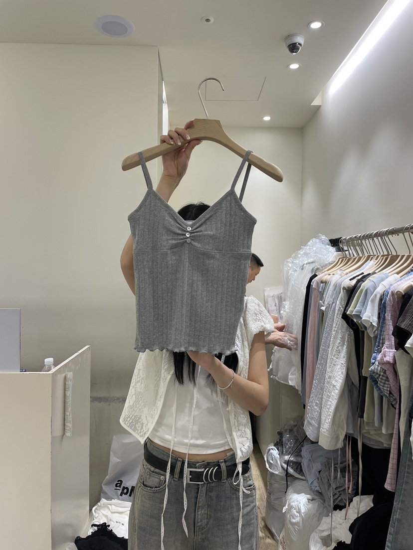 FLOWER-L韓國直郵實拍女士新款26夏季26春夏熱賣吊帶背心FLOWER-L吊帶/背心圖色4