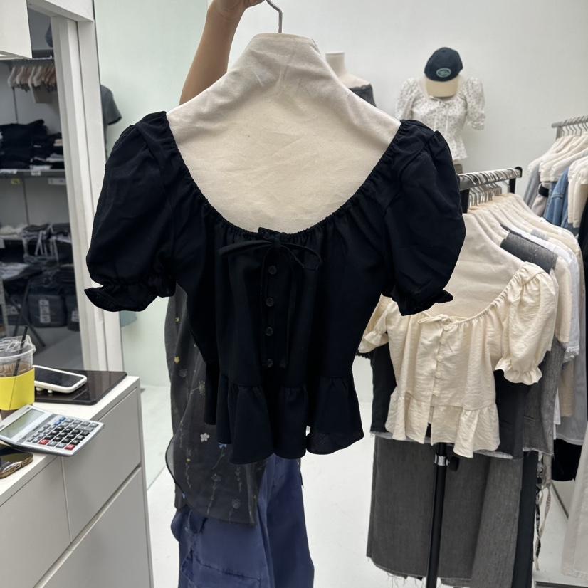 CHAV韓國直郵女裝新款休閑時尚人氣職業熱賣26夏季襯衫蕾絲衫CHAV襯衫/蕾絲衫圖色2