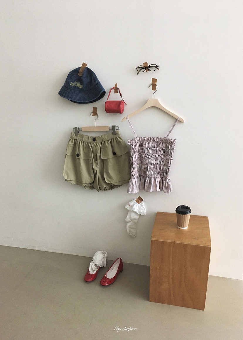 BY CHAPTER東大門實拍韓國女裝新款26夏季職業人氣短褲口袋BY Chapter短褲