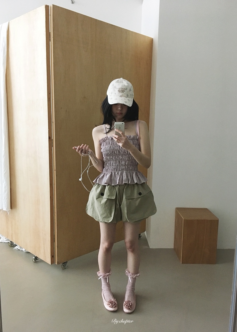 BY CHAPTER東大門實拍韓國女裝新款26夏季職業人氣短褲口袋BY Chapter短褲