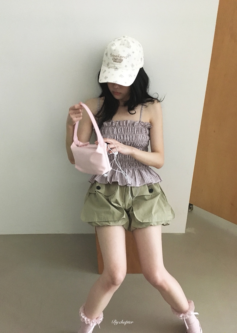 BY CHAPTER東大門實拍韓國女裝新款26夏季職業人氣短褲口袋BY Chapter短褲