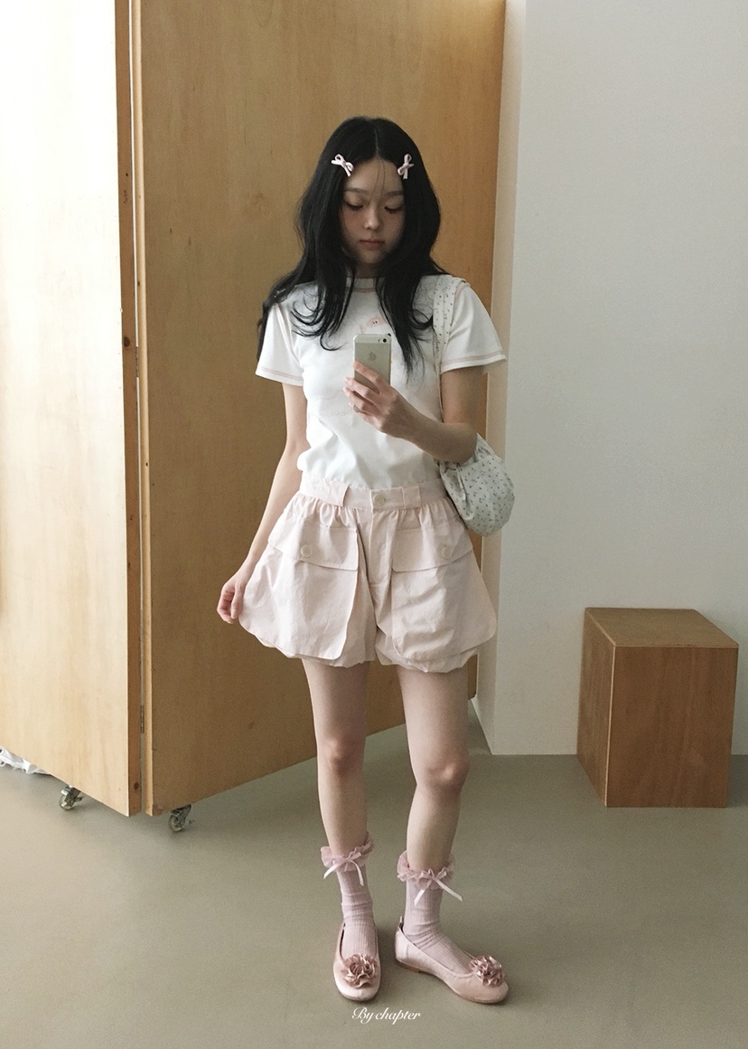 BY CHAPTER東大門實拍韓國女裝新款26夏季職業人氣短褲口袋BY Chapter短褲