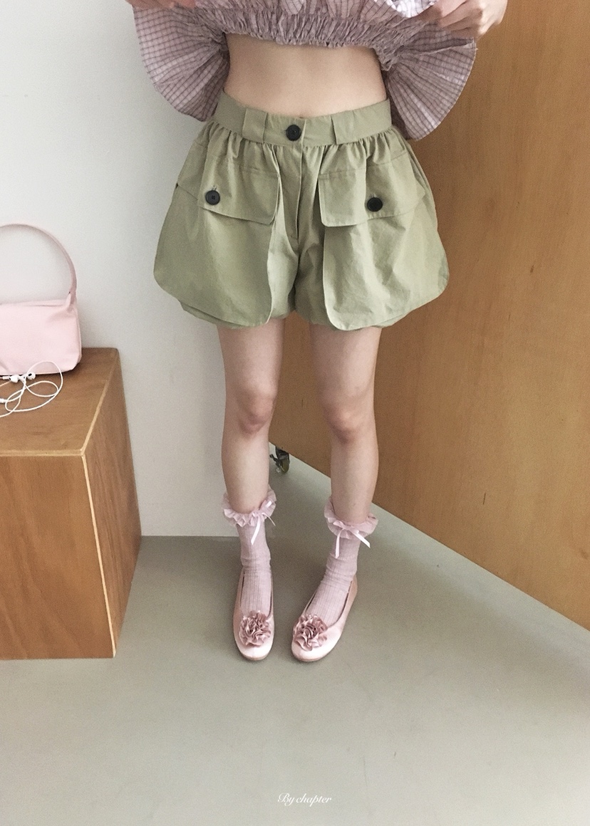 BY CHAPTER東大門實拍韓國女裝新款26夏季職業人氣短褲口袋BY Chapter短褲圖色3