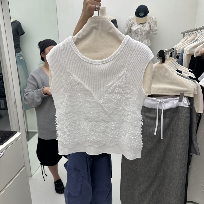 CHAV韓國東大門直郵女士新品26春夏推薦職業26夏季吊帶背心鵝CHAV吊帶/背心圖色1