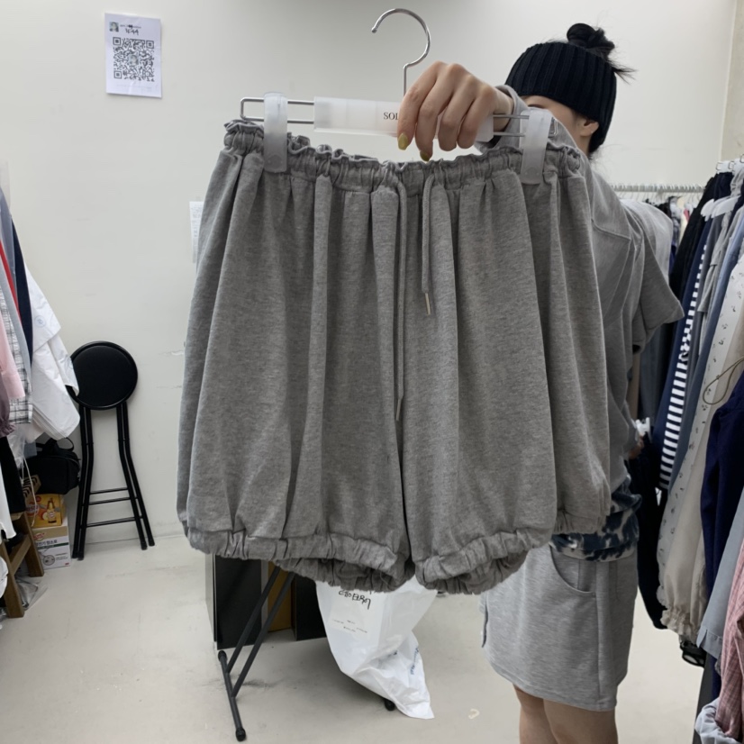 SOLD OUT韓國代購女裝新品職業熱賣26夏季休閑短褲棉質燈籠SOLD OUT短褲圖色1