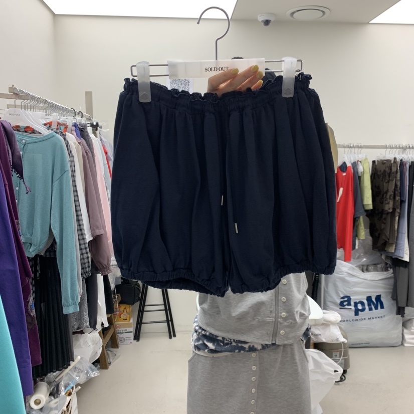 SOLD OUT韓國代購女裝新品職業熱賣26夏季休閑短褲棉質燈籠SOLD OUT短褲圖色2