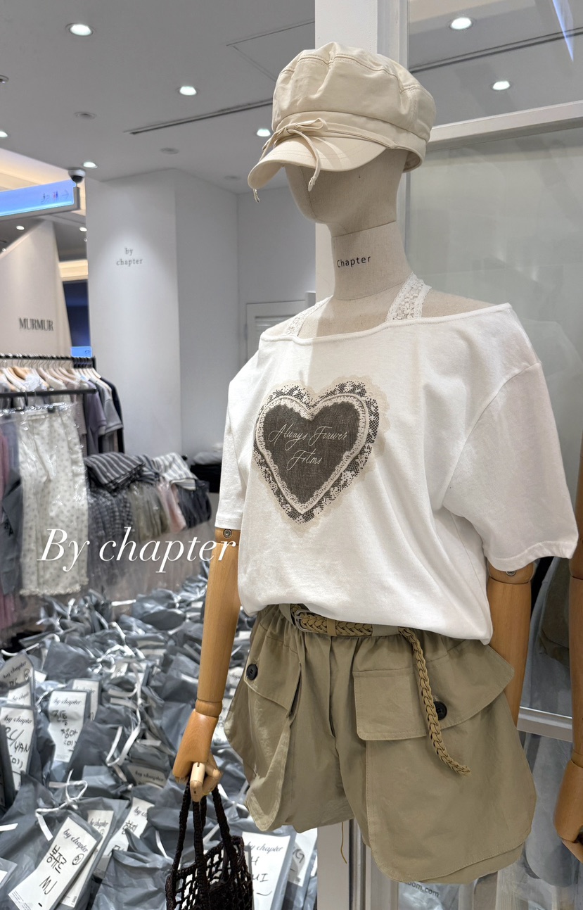 BY CHAPTER韓國代購女裝新品休閑26夏季26春夏熱賣推薦T恤BY ChapterT恤圖色2