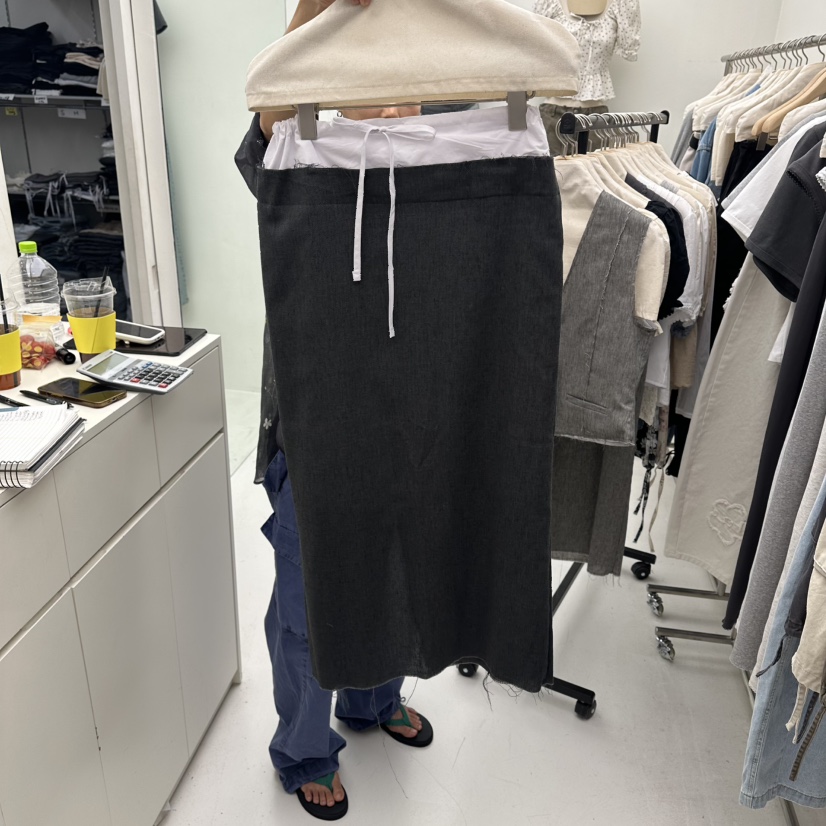 CHAV韓國代購女裝新品推薦人氣職業休閑26春夏時尚熱賣長裙CHAV長裙圖色2