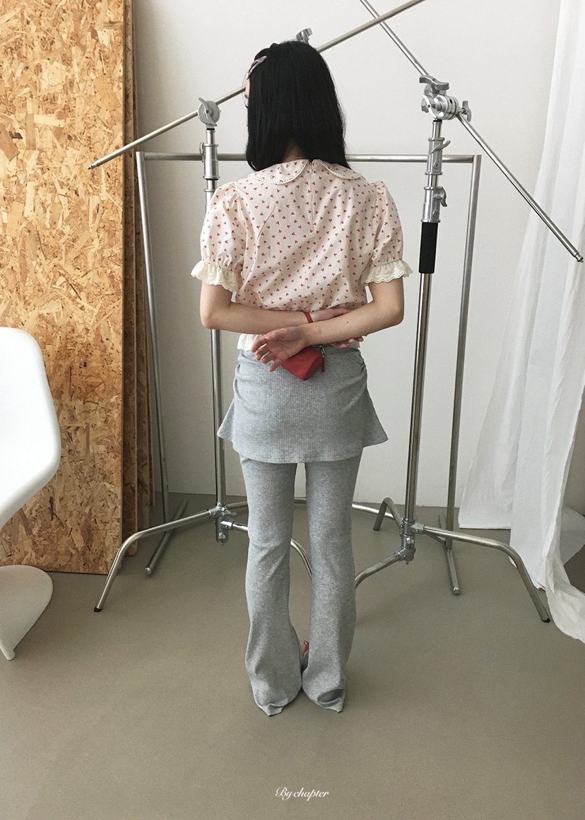 BY CHAPTER東大門實拍韓國女士新款熱賣職業裙褲套裝羅紋BY Chapter裙褲