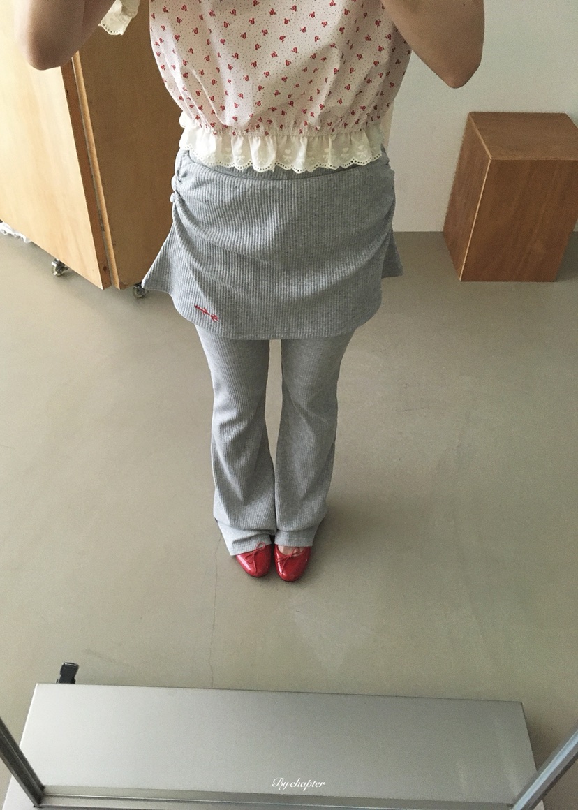 BY CHAPTER東大門實拍韓國女士新款熱賣職業裙褲套裝羅紋BY Chapter裙褲