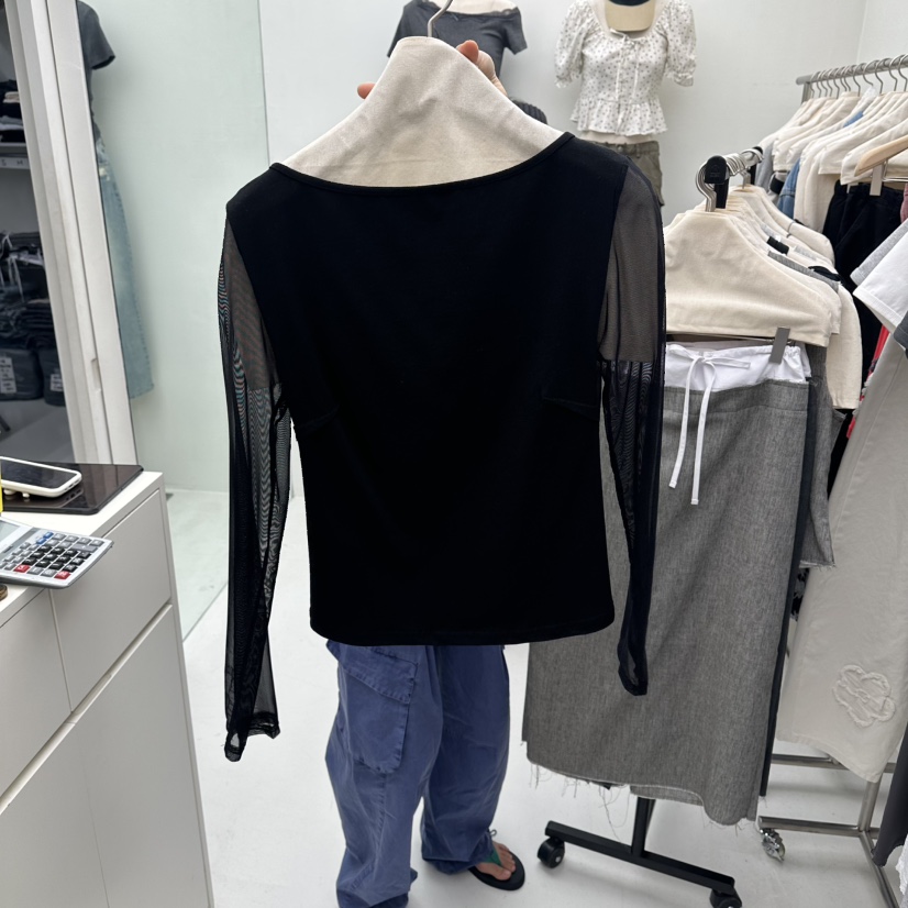 CHAV韓國直郵實拍女士新品26夏季推薦26春夏職業時尚長袖T恤CHAV長袖T恤