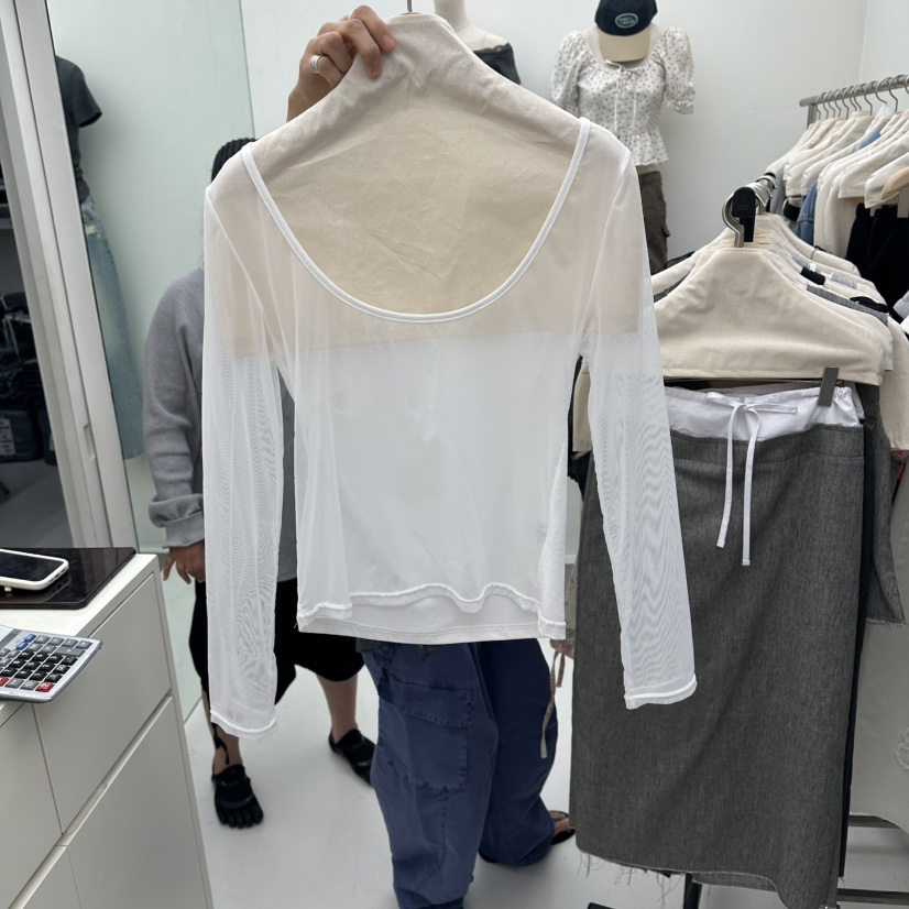 CHAV韓國直郵實拍女士新品26夏季推薦26春夏職業時尚長袖T恤CHAV長袖T恤圖色1