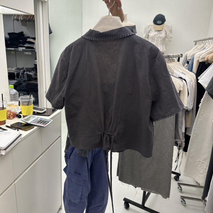 CHAV韓國東大門直郵女裝新品人氣職業26夏季26春夏襯衫蕾絲衫CHAV襯衫/蕾絲衫