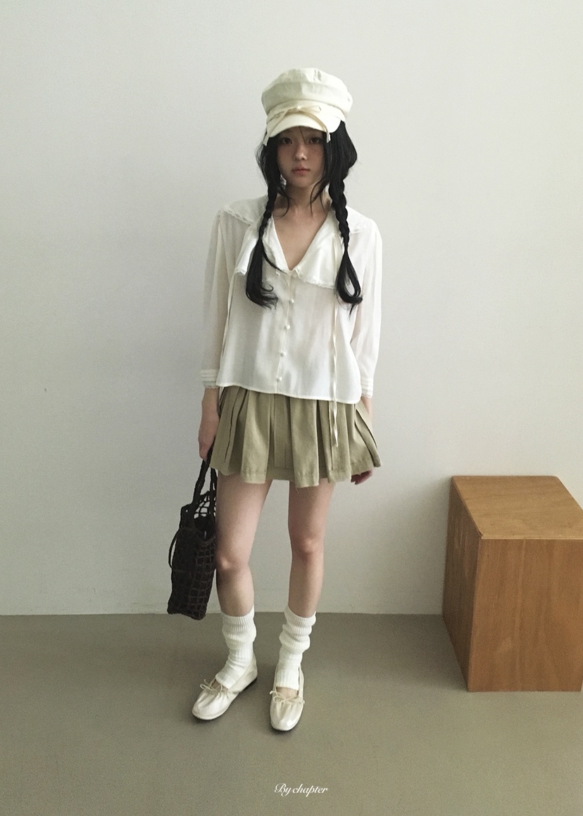 BY CHAPTER韓國東大門直郵女士新款26春夏時尚襯衫蕾絲衫BY Chapter襯衫/蕾絲衫