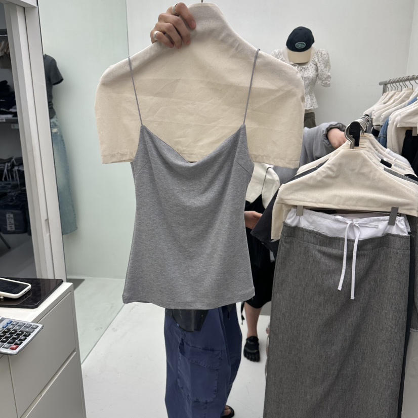 CHAV韓國東大門代購女裝新品職業休閑時尚人氣推薦吊帶背心CHAV吊帶/背心圖色2