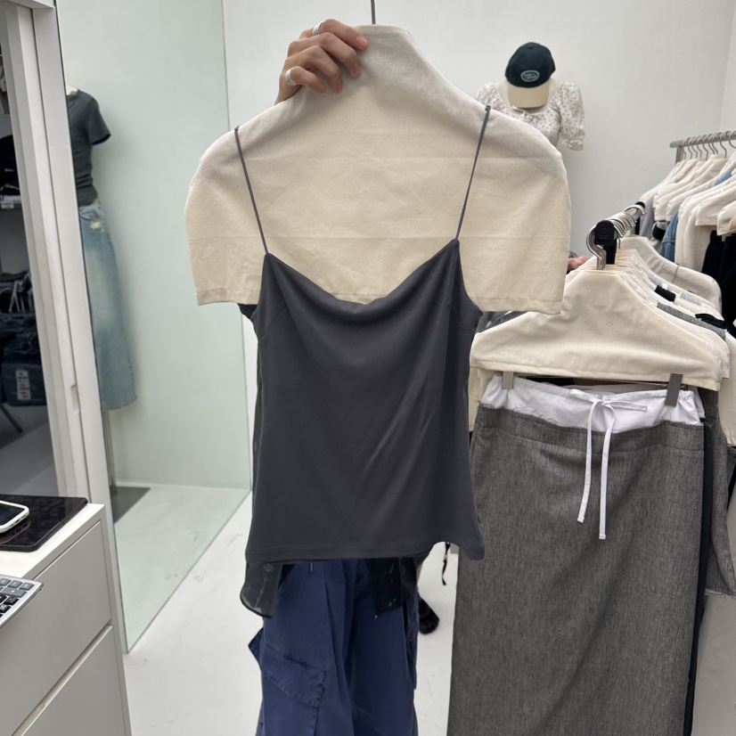 CHAV韓國東大門代購女裝新品職業休閑時尚人氣推薦吊帶背心CHAV吊帶/背心圖色3墨色