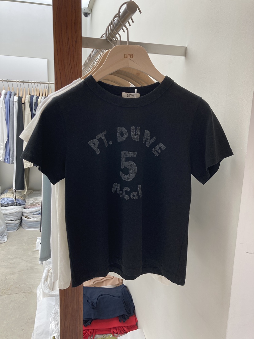 CURVY韓國東大門代購女裝新款26春夏休閑26夏季時尚職業T恤CURVYT恤圖色4