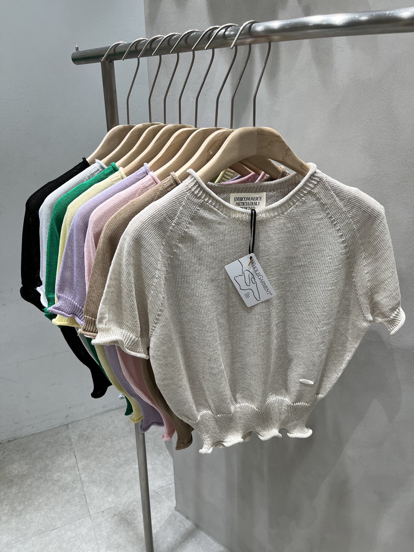 EVERCOMMERCE METICULOUSLY DESIGNED韓國直郵實拍女裝新品人氣針織衫亞麻EVERCOMMERCE METICULOUSLY DESIGNED針織衫