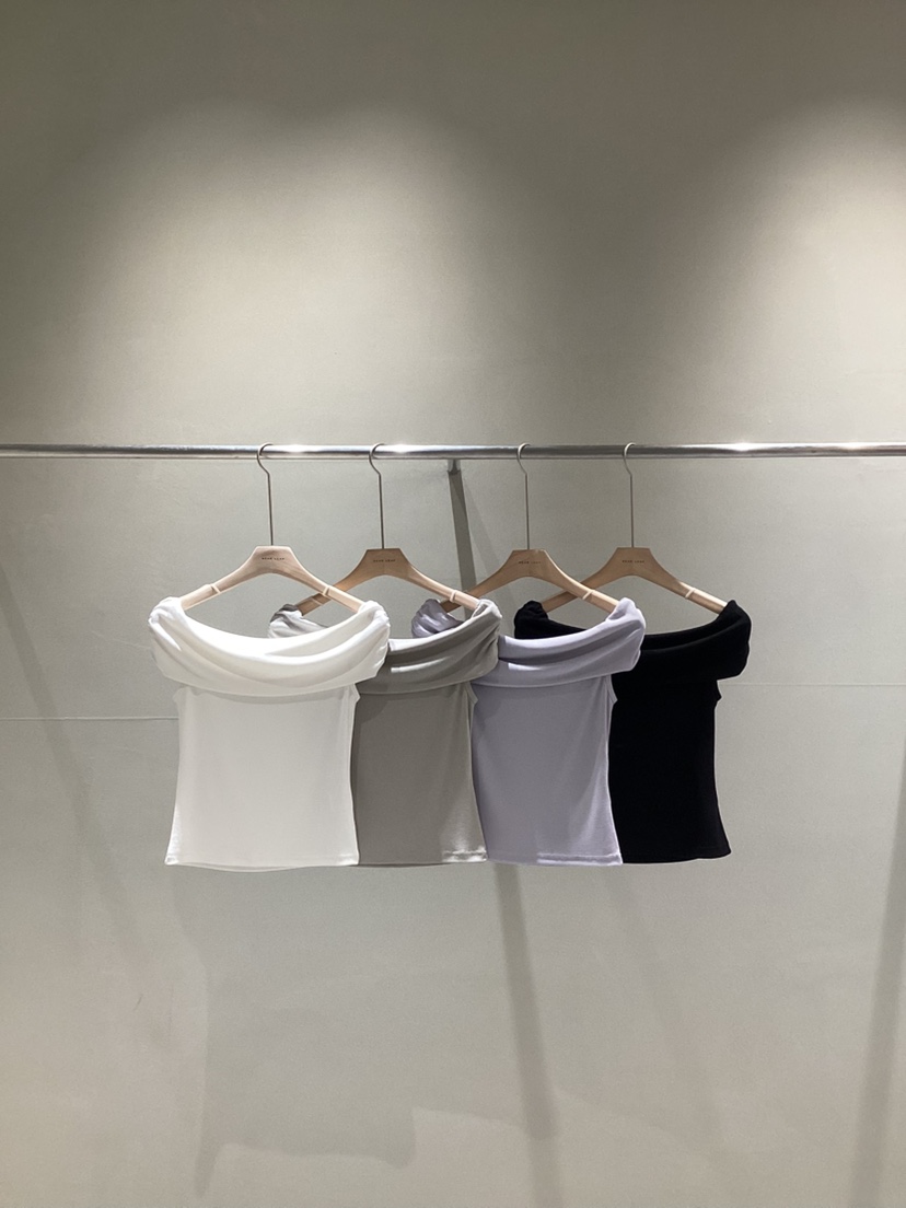 NEAR LEAP-P韓國代購女裝新品推薦熱賣職業26夏季T恤褶皺NEAR LEAP/The N:LT恤