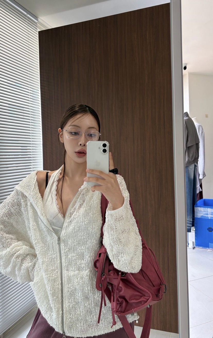 EYEL韓國直郵女裝新品推薦人氣26春夏熱賣夾克連帽衫花朵EYEL夾克