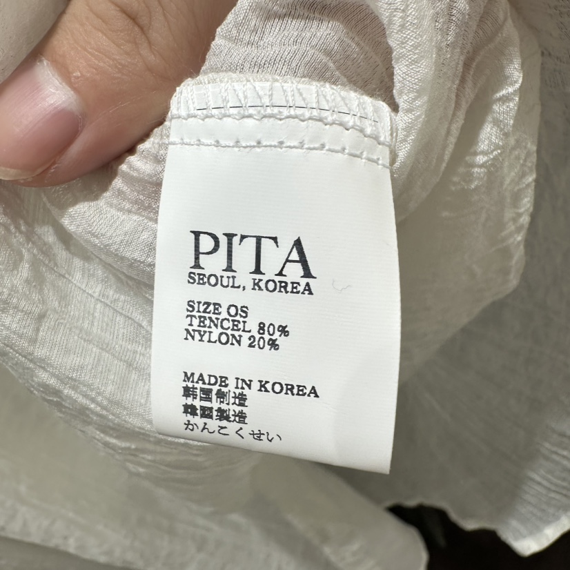 PITA/THEVERLIN韓國直郵實拍女裝新品休閑襯衫蕾絲衫開衩PITA/THEVERLIN襯衫/蕾絲衫