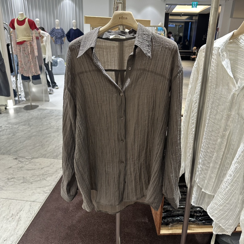 PITA/THEVERLIN韓國直郵實拍女裝新品休閑襯衫蕾絲衫開衩PITA/THEVERLIN襯衫/蕾絲衫圖色2