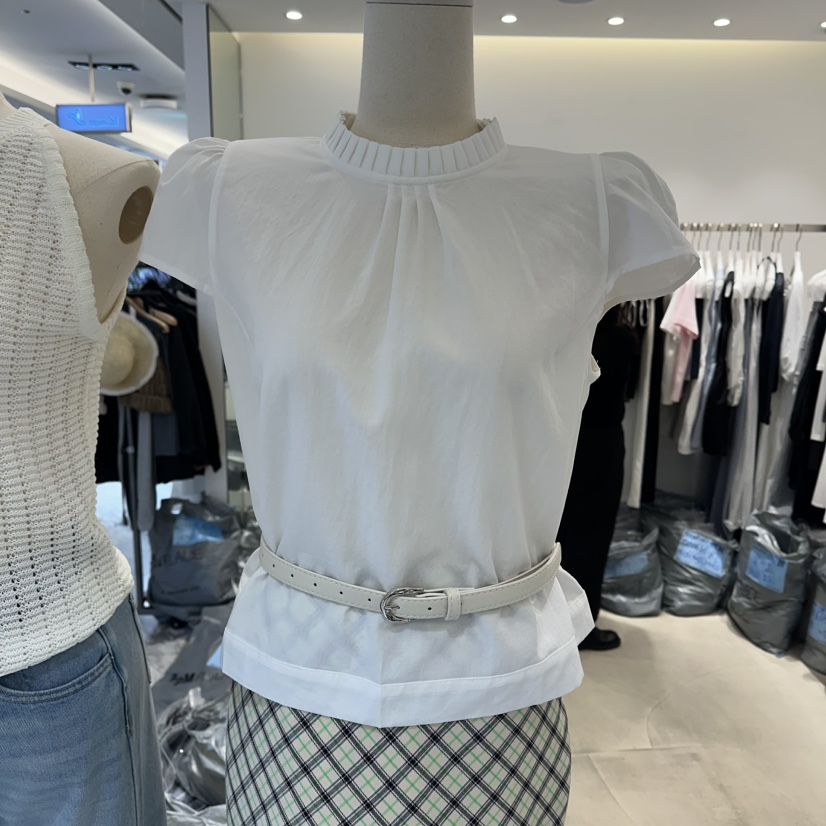RICH SISTER韓國直郵女裝新品推薦時尚襯衫蕾絲衫不含腰帶RICH SISTER襯衫/蕾絲衫圖色1
