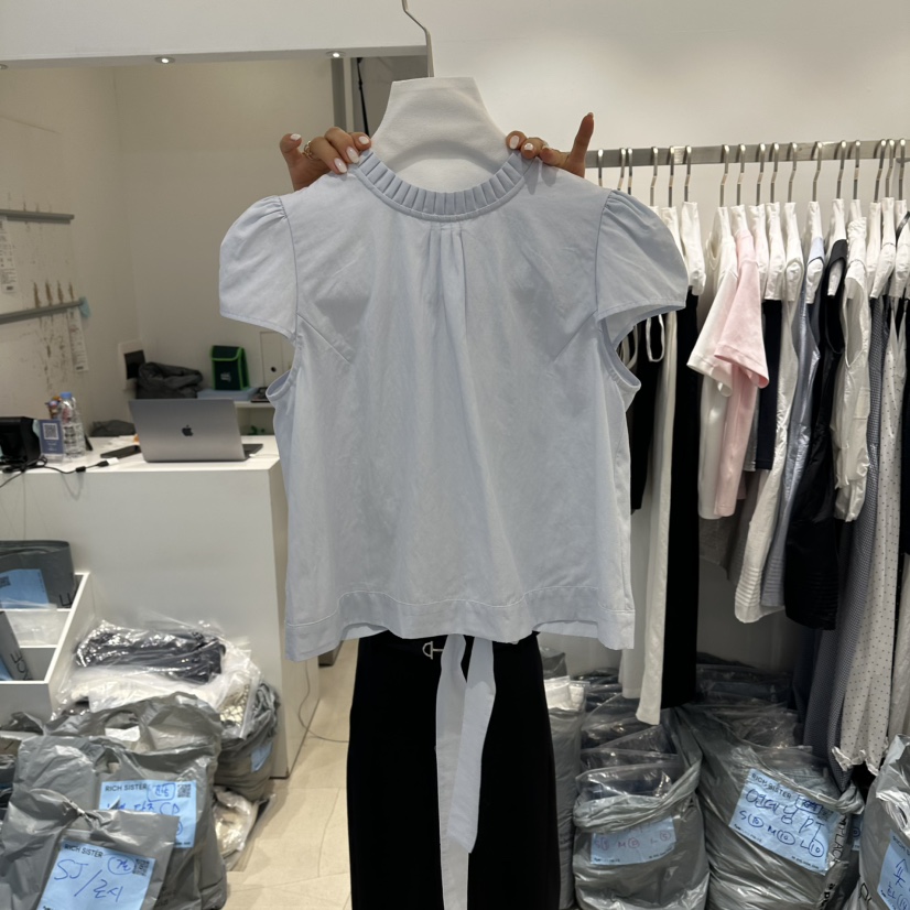 RICH SISTER韓國直郵女裝新品推薦時尚襯衫蕾絲衫不含腰帶RICH SISTER襯衫/蕾絲衫圖色2