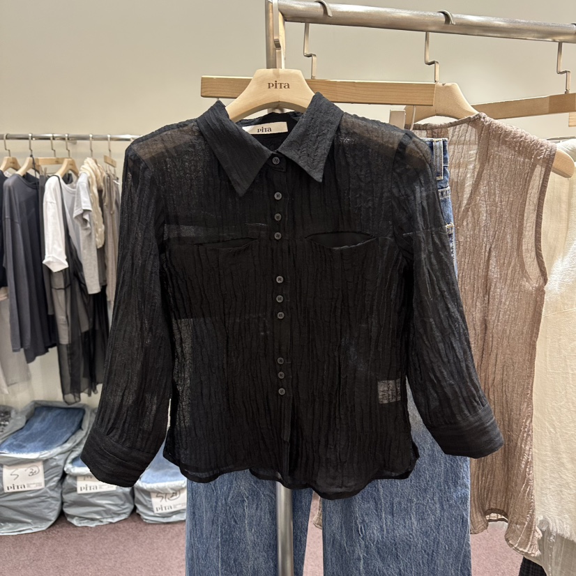PITA/THEVERLIN韓國東大門直郵女裝新品休閑推薦襯衫蕾絲衫PITA/THEVERLIN襯衫/蕾絲衫圖色2