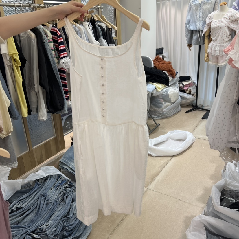 ARANCIA韓國直郵女士新品26春夏熱賣26夏季人氣連衣裙紐扣ARANCIA連衣裙圖色1