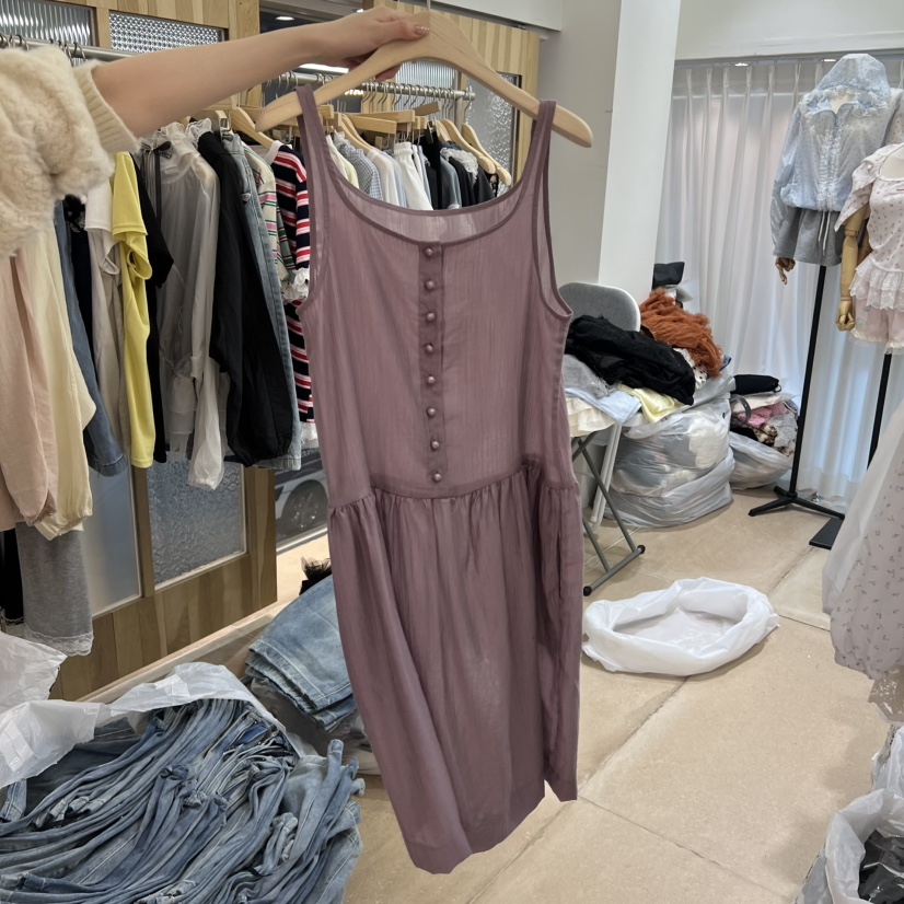 ARANCIA韓國直郵女士新品26春夏熱賣26夏季人氣連衣裙紐扣ARANCIA連衣裙圖色2