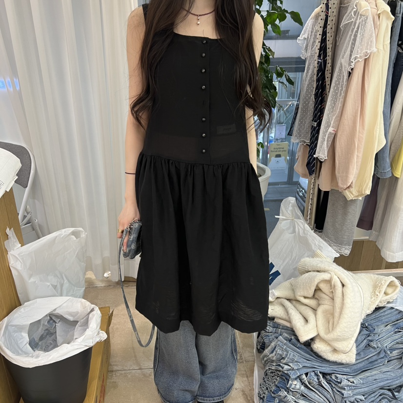 ARANCIA韓國直郵女士新品26春夏熱賣26夏季人氣連衣裙紐扣ARANCIA連衣裙圖色3