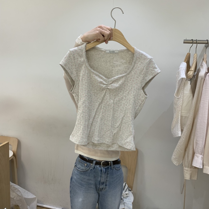 FOREST東大門實拍韓國女裝新品人氣26夏季熱賣職業推薦T恤FORESTT恤圖色2