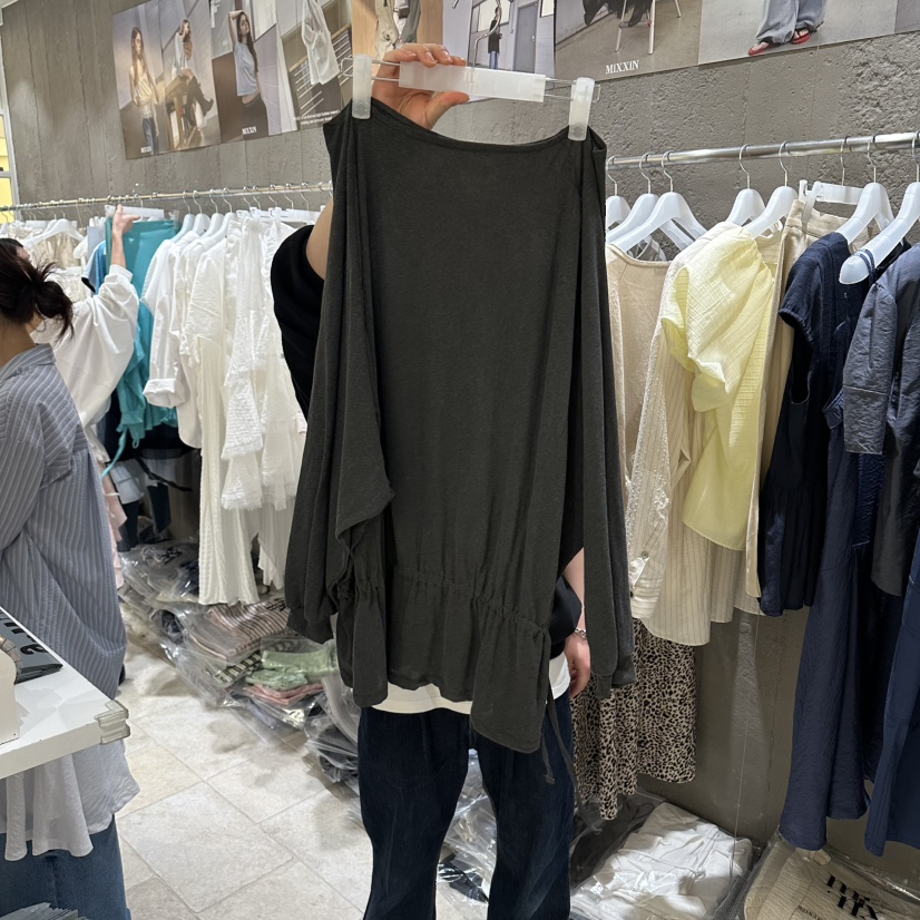 MIXXIN韓國東大門代購女裝新款26春夏長袖T恤不含圍巾透明MIXXIN長袖T恤圖色4