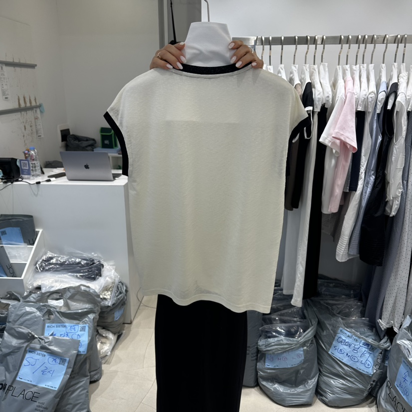 RICH SISTER韓國東大門代購女士新款休閑人氣吊帶背心撞色RICH SISTER吊帶/背心