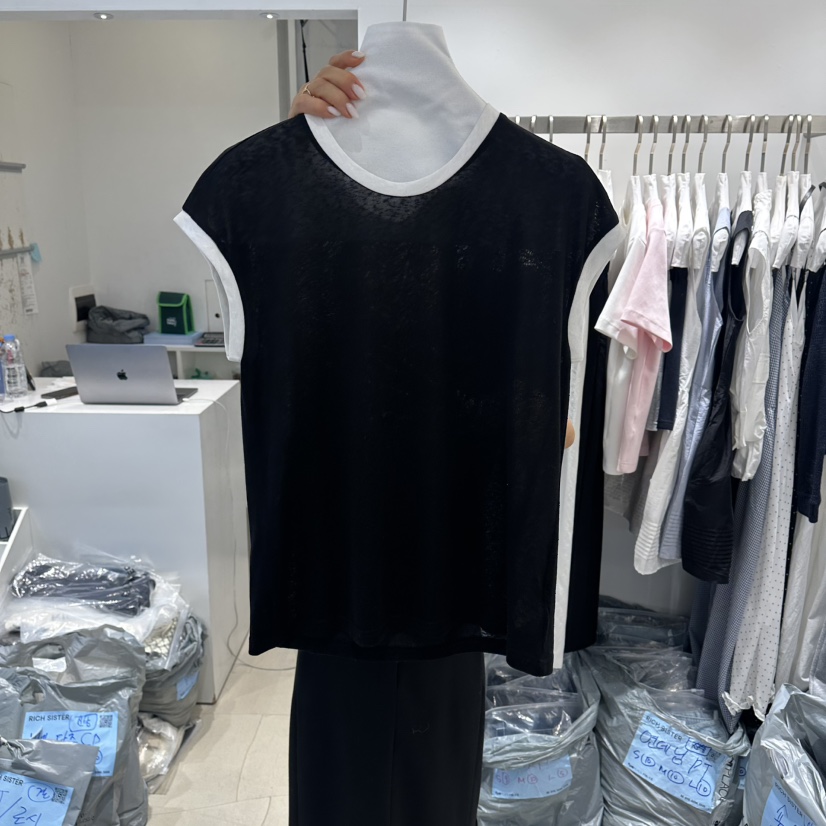 RICH SISTER韓國東大門代購女士新款休閑人氣吊帶背心撞色RICH SISTER吊帶/背心圖色3