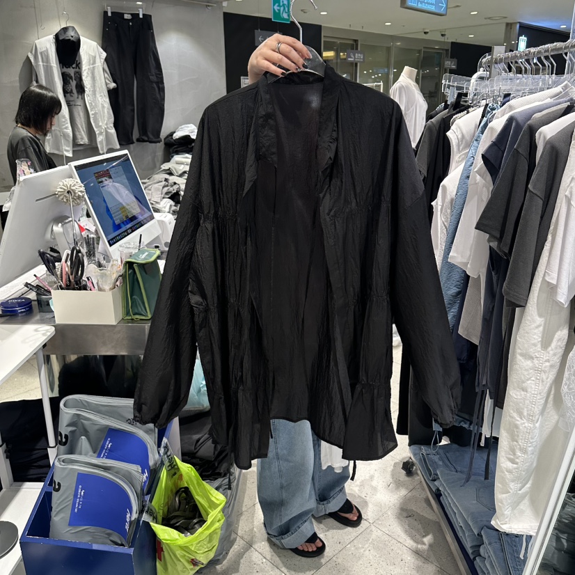 HERTZ-P韓國代購女裝新品時尚人氣職業26夏季襯衫蕾絲衫褶皺HERTZ-P襯衫/蕾絲衫圖色2