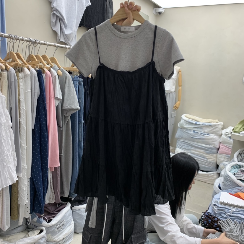 BREEZE東大門實拍韓國女裝新品熱賣休閑吊帶背心不含內搭BREEZE吊帶/背心圖色2