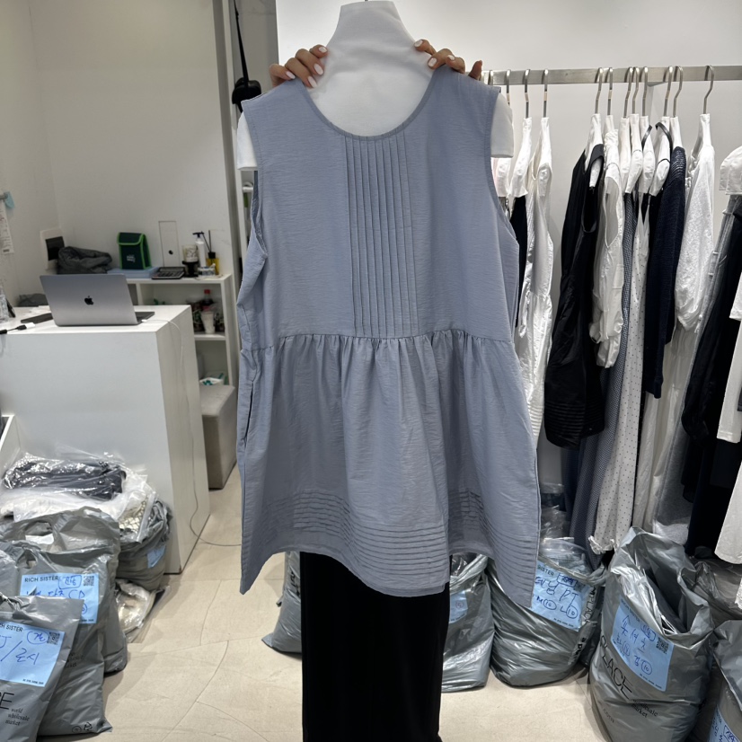 RICH SISTER韓國直郵實拍女士新品26春夏職業連衣裙褶裥RICH SISTER連衣裙圖色2