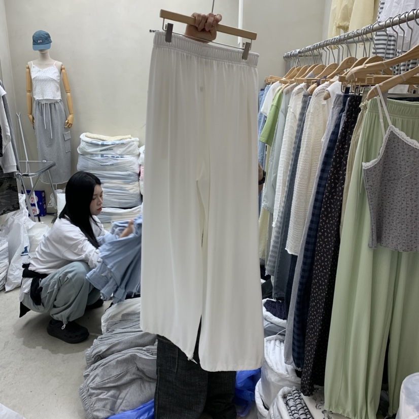 BREEZE韓國直郵女裝新品人氣26夏季熱賣職業休閑褲孔眼提花BREEZE休閑褲