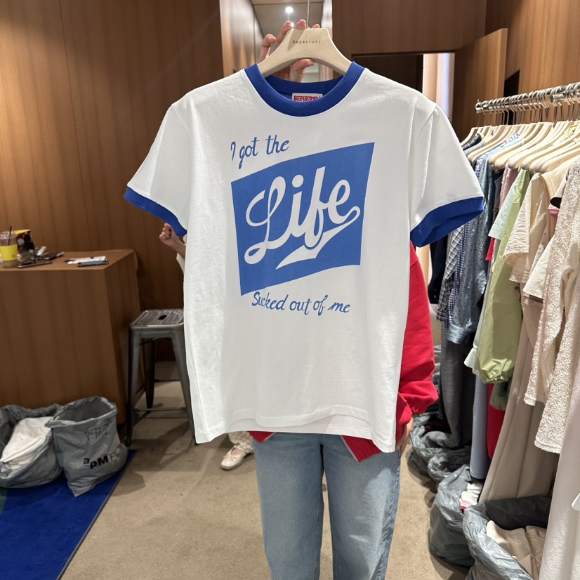 REPERTORY韓國直郵女士新品26夏季熱賣休閑時尚26春夏T恤REPERTORYT恤圖色1