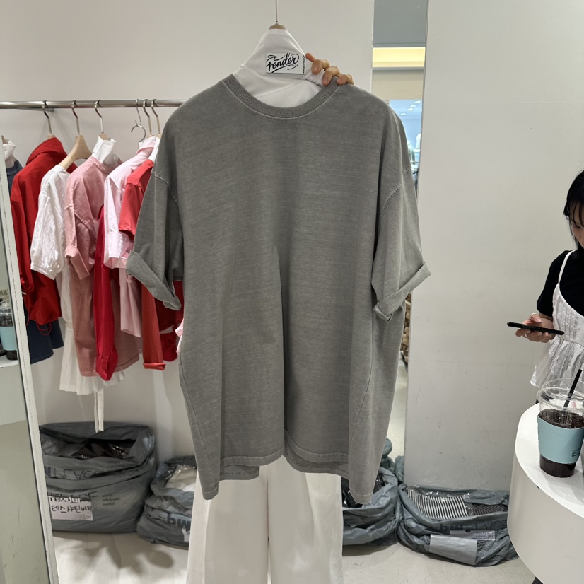 RENDER韓國代購女裝新品推薦時尚26春夏職業熱賣人氣休閑T恤RENDERT恤圖色3