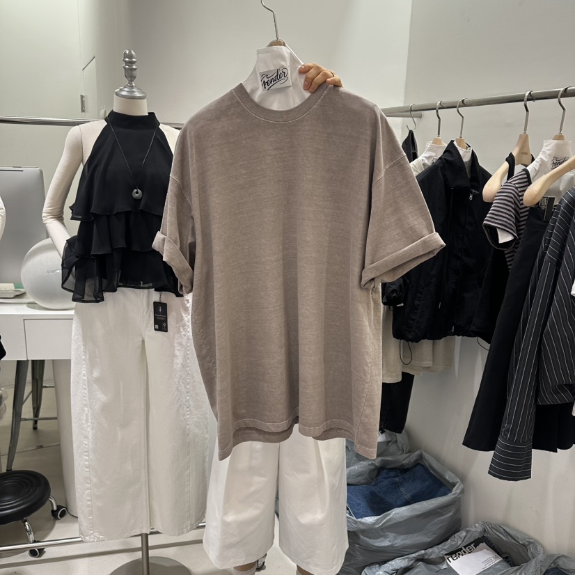 RENDER韓國代購女裝新品推薦時尚26春夏職業熱賣人氣休閑T恤RENDERT恤圖色4