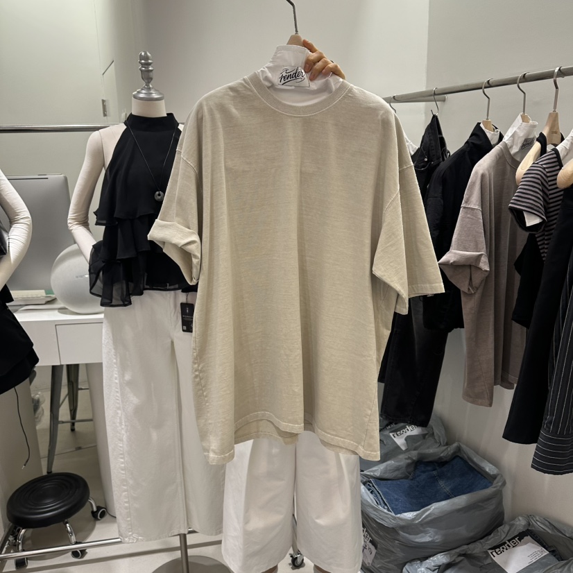 RENDER韓國代購女裝新品推薦時尚26春夏職業熱賣人氣休閑T恤RENDERT恤圖色5
