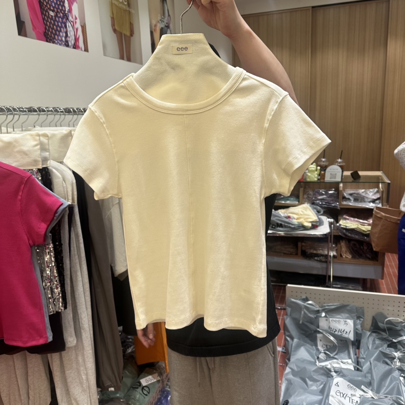 EEE韓國東大門直郵女士新品熱賣26夏季時尚26春夏休閑T恤EEET恤圖色1