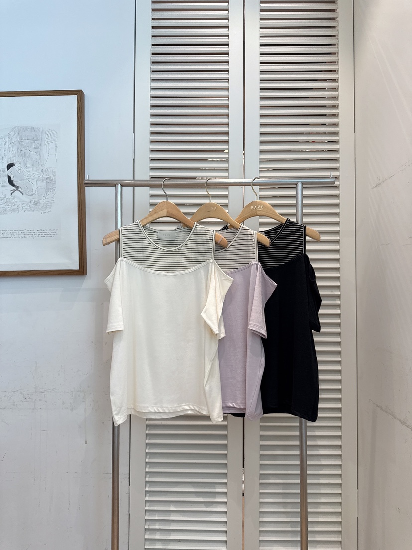 FAVE-L韓國代購女裝新品26春夏熱賣休閑人氣時尚26夏季T恤FAVE-LT恤