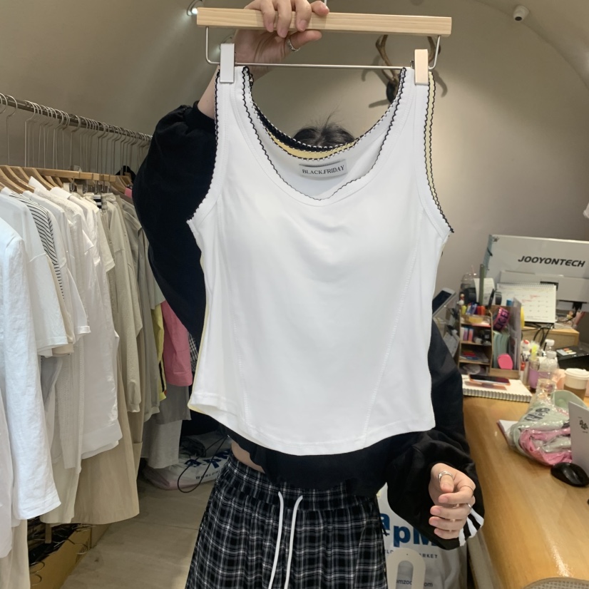 BLACKFRIDAY韓國代購女士新款人氣時尚推薦熱賣26夏季吊帶背心BLACK FRIDAY吊帶/背心圖色1