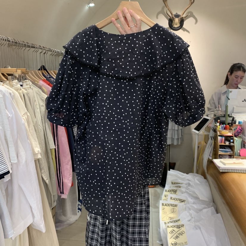 BLACKFRIDAY東大門實拍韓國女士新款休閑26夏季襯衫蕾絲衫BLACK FRIDAY襯衫/蕾絲衫