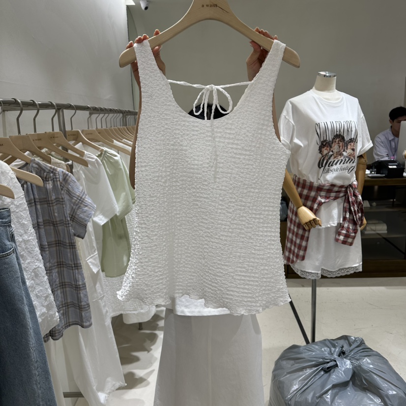 A WANT韓國東大門代購女裝新款26春夏人氣職業時尚吊帶背心A WANT吊帶/背心圖色2