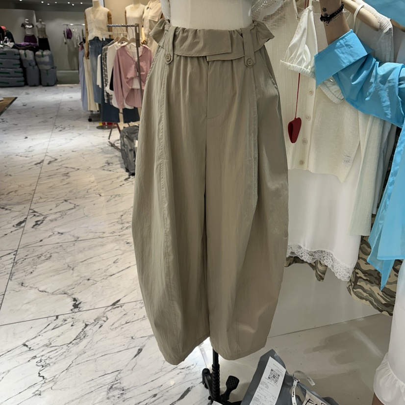 REPELLER韓國東大門直郵女裝新品26春夏推薦休閑褲荷葉邊REPELLER休閑褲